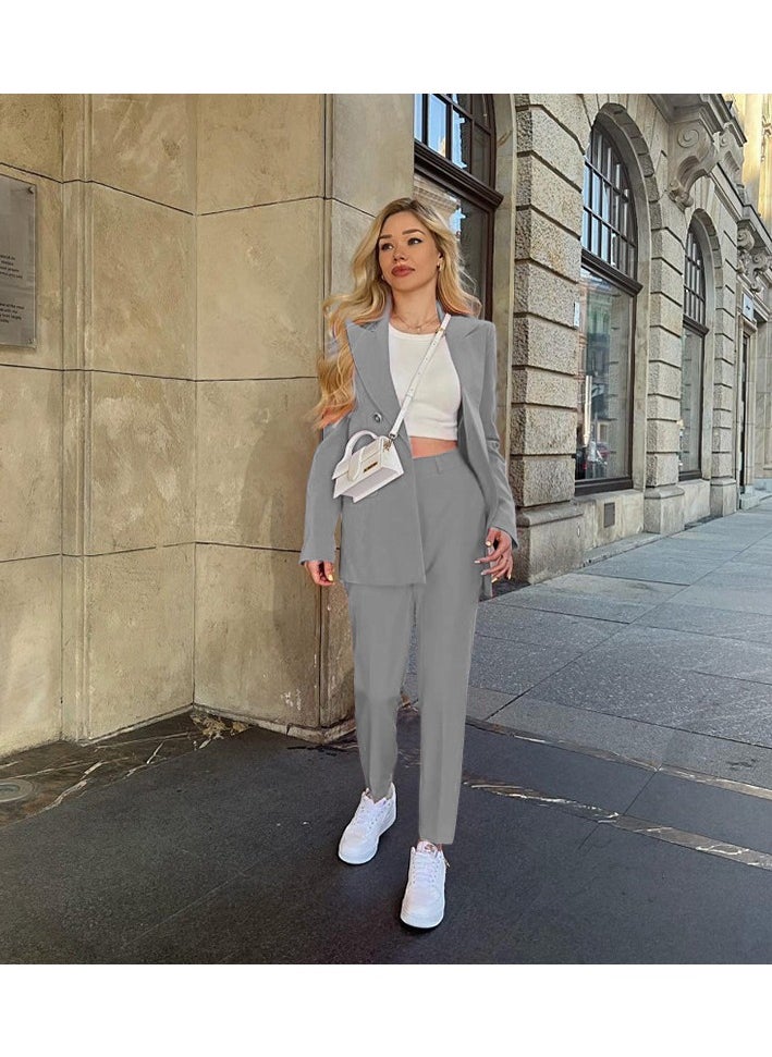 Shougu Solid Color Casual Suit Women's Suit  - Image 2
