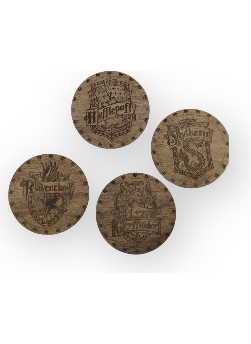 Dalyan Gift Set of 4 Rustic Harry Potter Coasters  - Image 1
