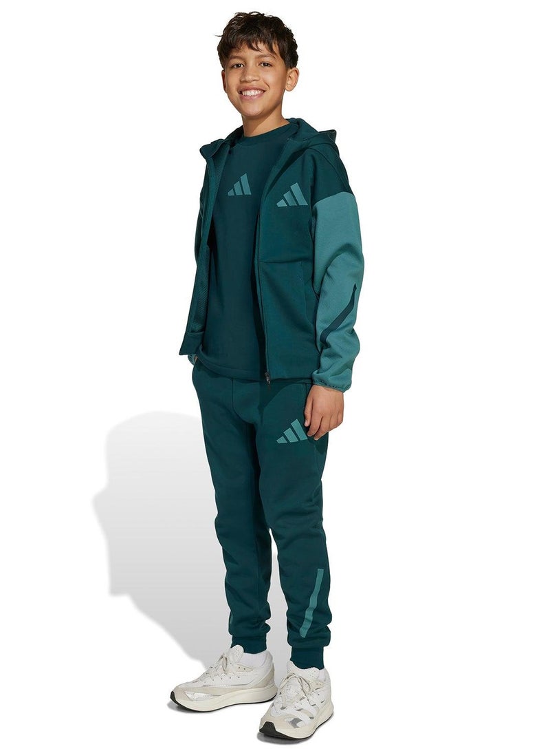 adidas بنطلون تدريب جيه زد ان اي بي تي أخضر للأطفال من - سنوات - Image 5