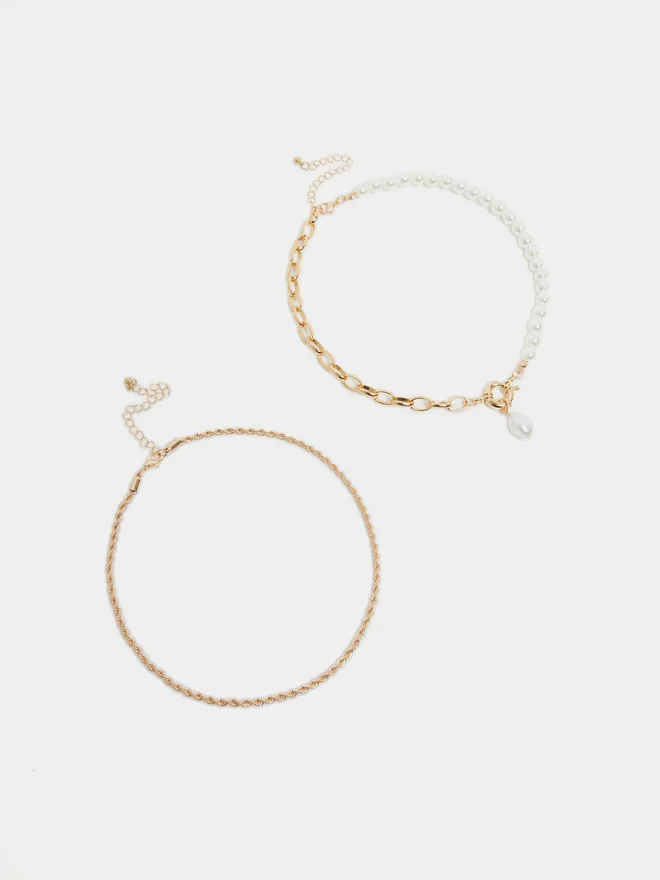 Styli Styli  Layered Pearl Necklace Set