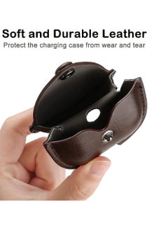 LIXES Leather for AirPods Pro 1 & 2 Case with Secure Snap Keychain, Compatible with AirPods Pro 2nd Generation 2022 & 1st Gen 2019 Release Protective Case Cover (Leather Cover only) (Bronze)  - Image 4