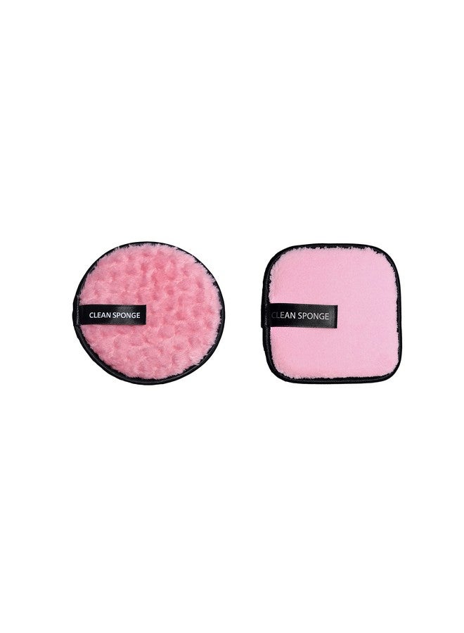 Pink Shimmer Reusable Double Sided Square Soft Makeup Removal Pad - Assorted Colour, Pack of 2 - Image 1