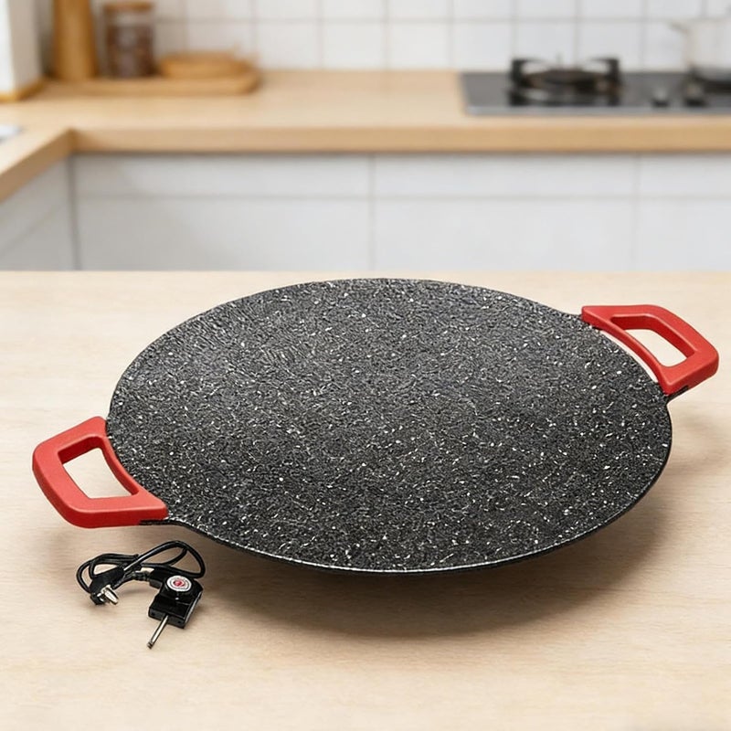 Electric Griddle,Electric Cooking Frying Pan | Non-Stick Grilling Plate - for Home Camping Kitchen Restaurant Indoor Barbecue Grilling Outdoor Picnics - Image 3
