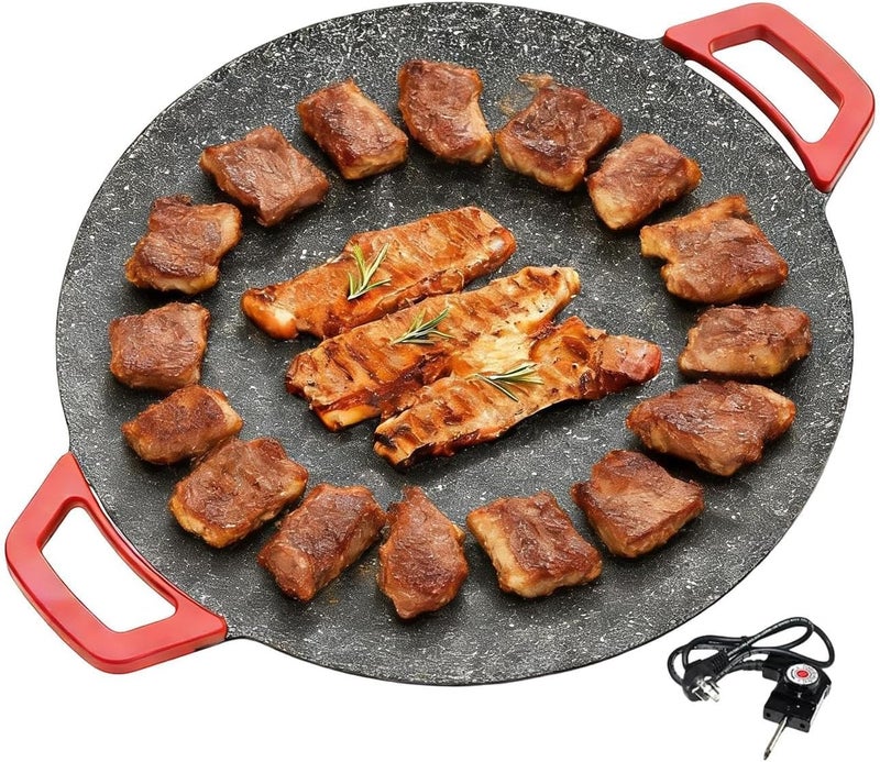 Electric Griddle,Electric Cooking Frying Pan | Non-Stick Grilling Plate - for Home Camping Kitchen Restaurant Indoor Barbecue Grilling Outdoor Picnics - Image 1