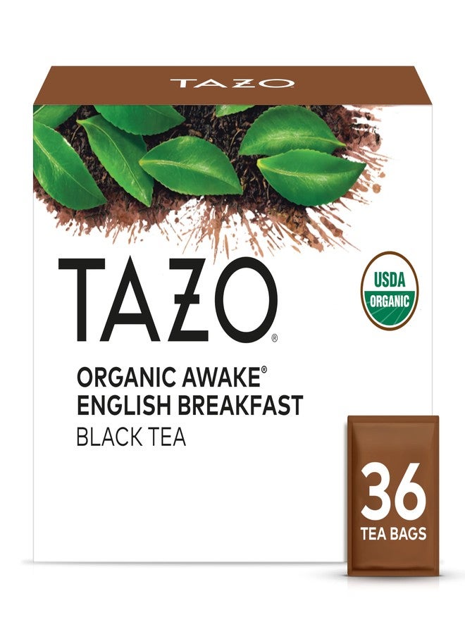 TAZO Organic Awake English Breakfast Black Tea, Black tea with Caffeine, 36 Total Bags - Image 1