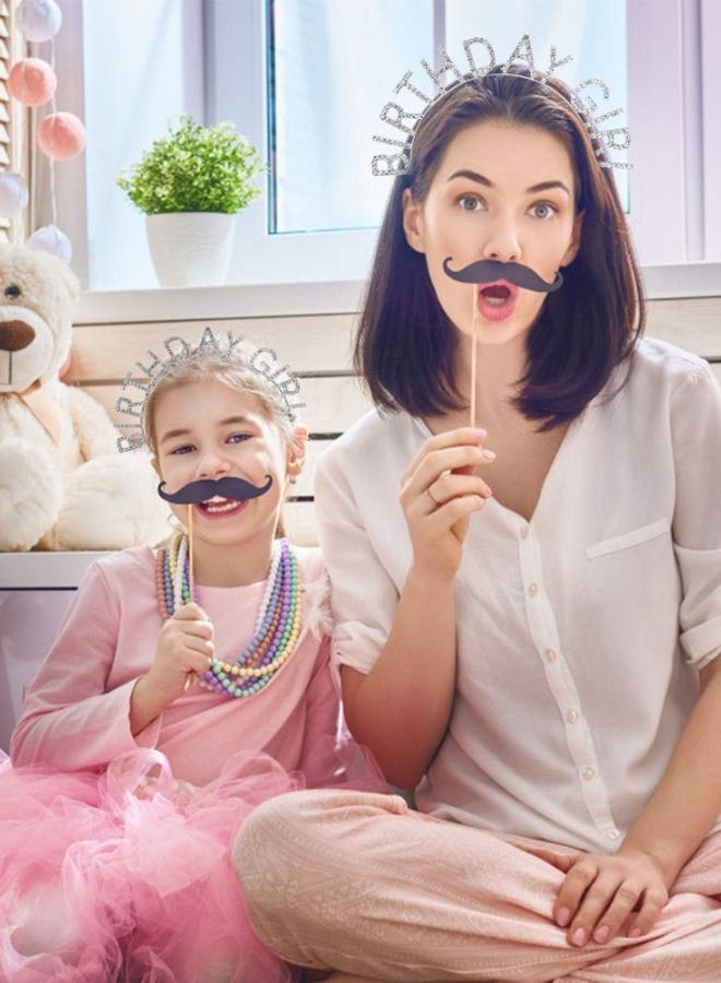 Birthday Crowns for Women, Birthday Girl Sash & Rhinestone Headband Set, Sliver Glitter Birthday Sash Birthday Headband, Sweet Happy Birthday Gifts Party Decorations Hair Accessories - Image 5