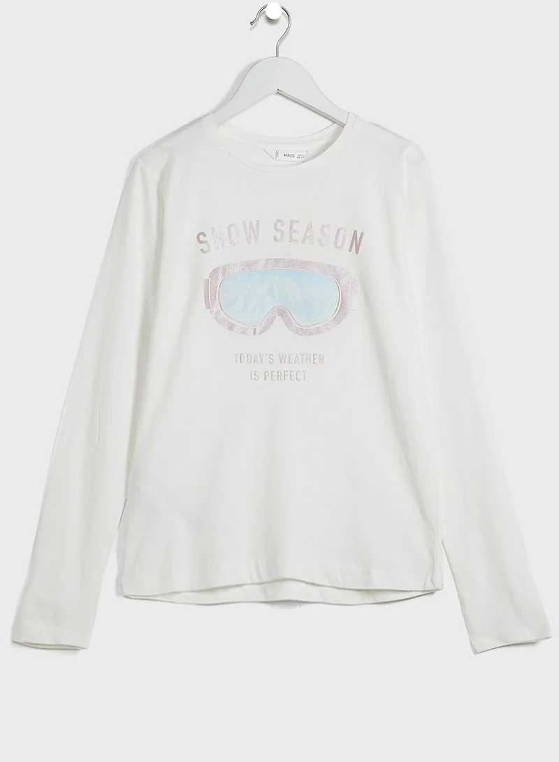 MANGO Kids Snow Season T-Shirt