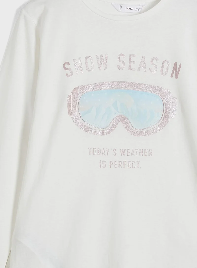MANGO Kids Snow Season T-Shirt