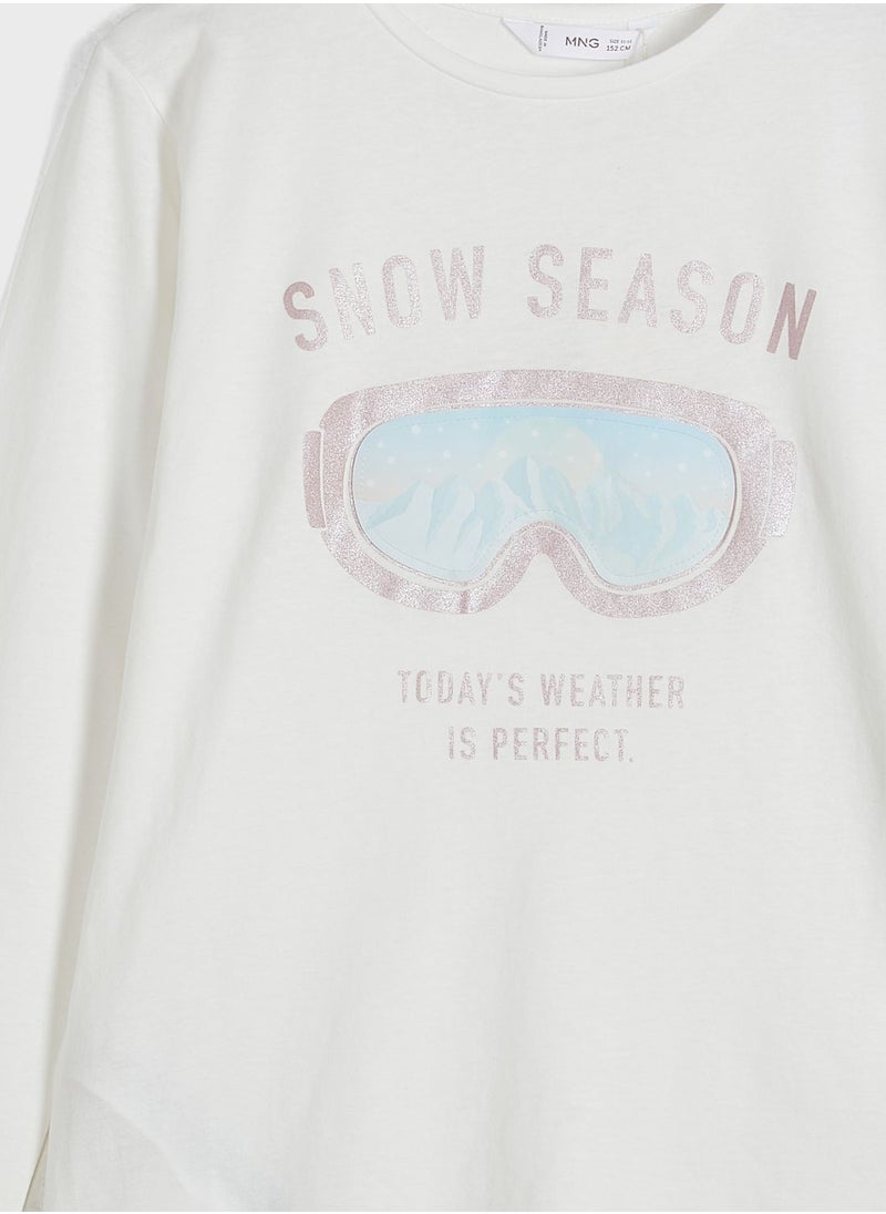 MANGO - Kids Snow Season T-Shirt - Image 1
