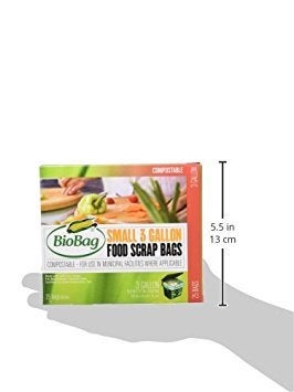 Biobag بايو باج: أكياس نفايات الطعام القابلة للتحلل، 3 جالون، 25 قطعة (3 عبوة) - Image 2
