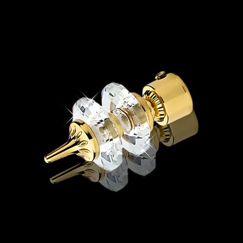 GLOXY ENTERPRISE Aluminium Double Diamond Curtain Brackets Parda Holders with Support Fittings 1 Inch Rod Pocket Finials Designer Door and Window (Golden 3 Pair) - Image 2