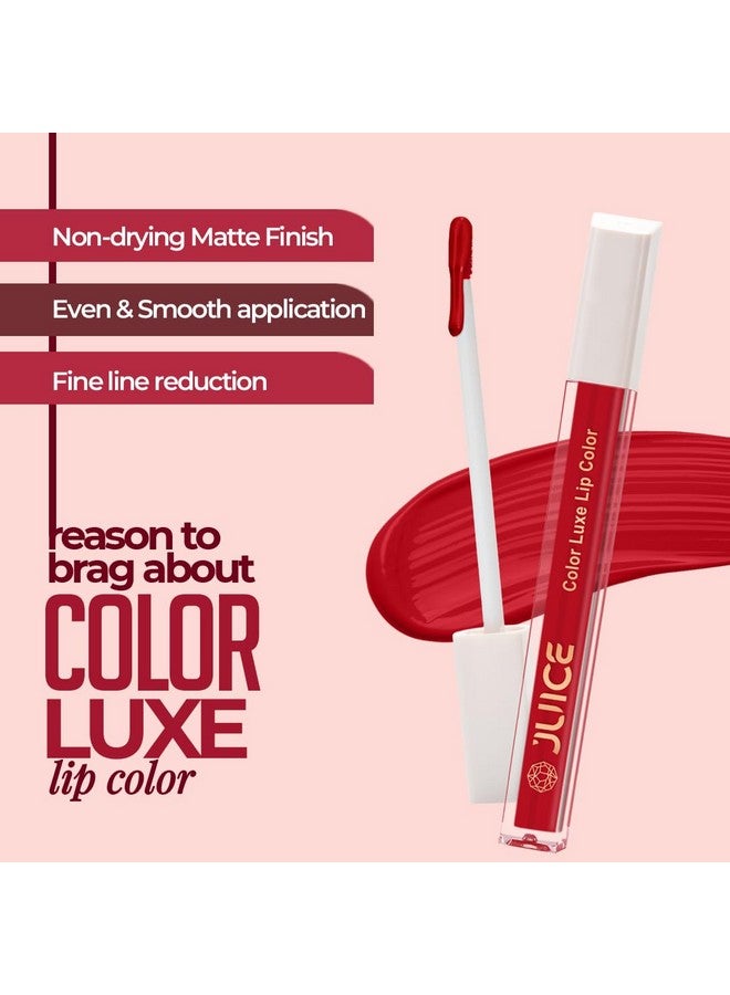 Juice Festive Maroon - M14 Kiss Sensation Lipstick & Maroon Bliss - M08 Color Luxe Liquid Lipstick with Goodness of Bio Retinol, & SPF 15 UV Protection - Image 5