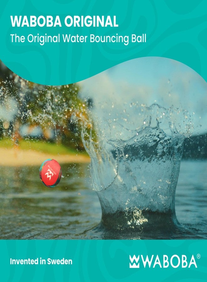 Waboba Original Water Bouncing Ball - Water-Proof Beach Toys, Pool Games for Kids - Neon Abstract - Image 2