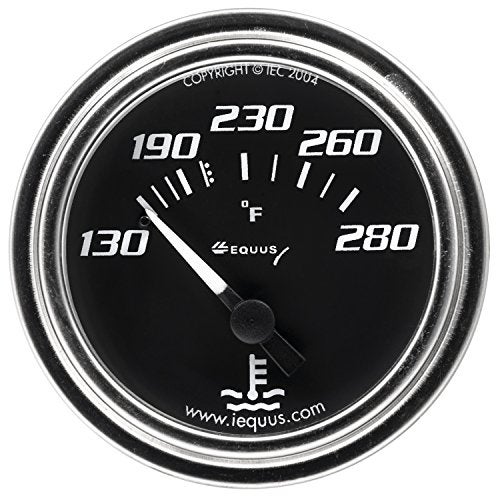 Equus 7232 2" Mechanical Water Temperature Gauge, Black - Image 1