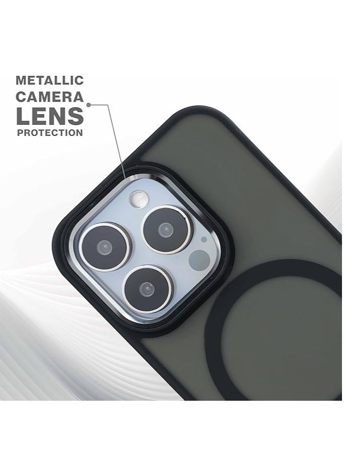 Maxwell Electronics - Maxwell Silky Touch Compatible with MagSafe Case for iPhone 15 Pro Max - Full Protection, Metallic Camera Lens Guard, Matte Smooth Finish, Compatible with MagSafe - Image 1
