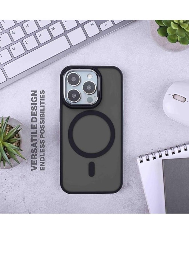 Maxwell Electronics - Maxwell Silky Touch Compatible with MagSafe Case for iPhone 15 Pro Max - Full Protection, Metallic Camera Lens Guard, Matte Smooth Finish, Compatible with MagSafe - Image 1
