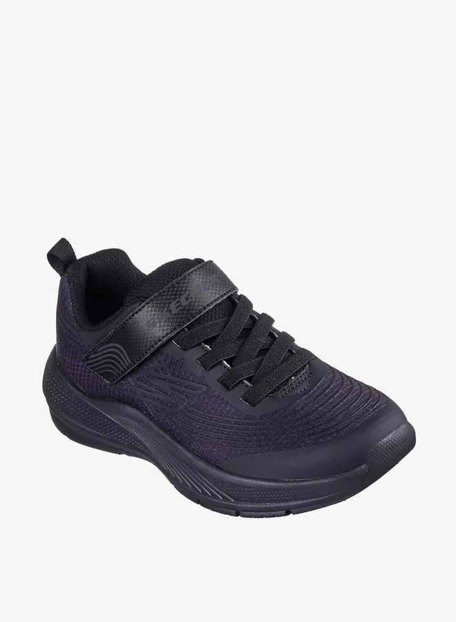 SKECHERS Boys Textured Sports Shoes With Hook And Loop Closure - Microspec Advance