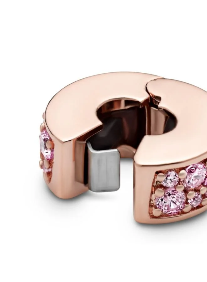 باندورا Pink Pavé Clip Charm