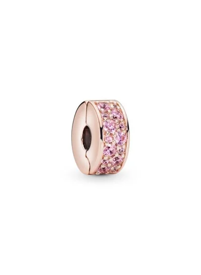 PANDORA Pink Pavé Clip Charm