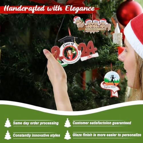 WorldWide Snowman Family of 4 Personalized Christmas Tree Ornament 2025 Custom Family Keepsake Gift for Grandparents, Parents, Kids, Neighbors - Image 4