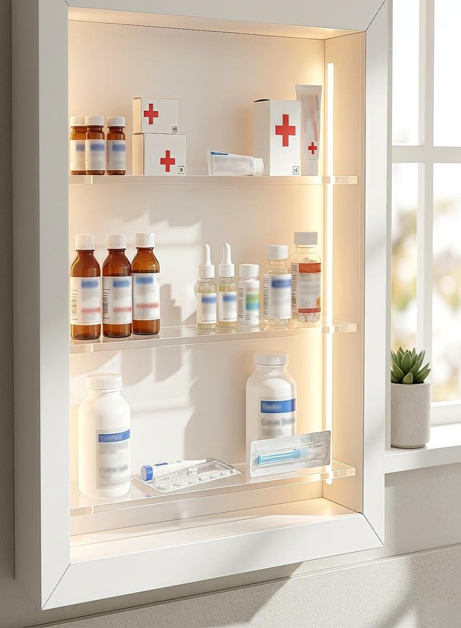 Ebrima 4 Pcs Acrylic Medicine Shelves, Clear Cabinet Insert, 13 * 3 Inch Medicine Cabinet Replacement Shelves for Bathroom Living Room Kitchen - Image 5
