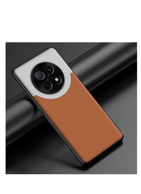 Compatible with OPPO A5 Pro 5G Mobile Phone Plain Leather Phone Case  Folding Matte Solid Color Case