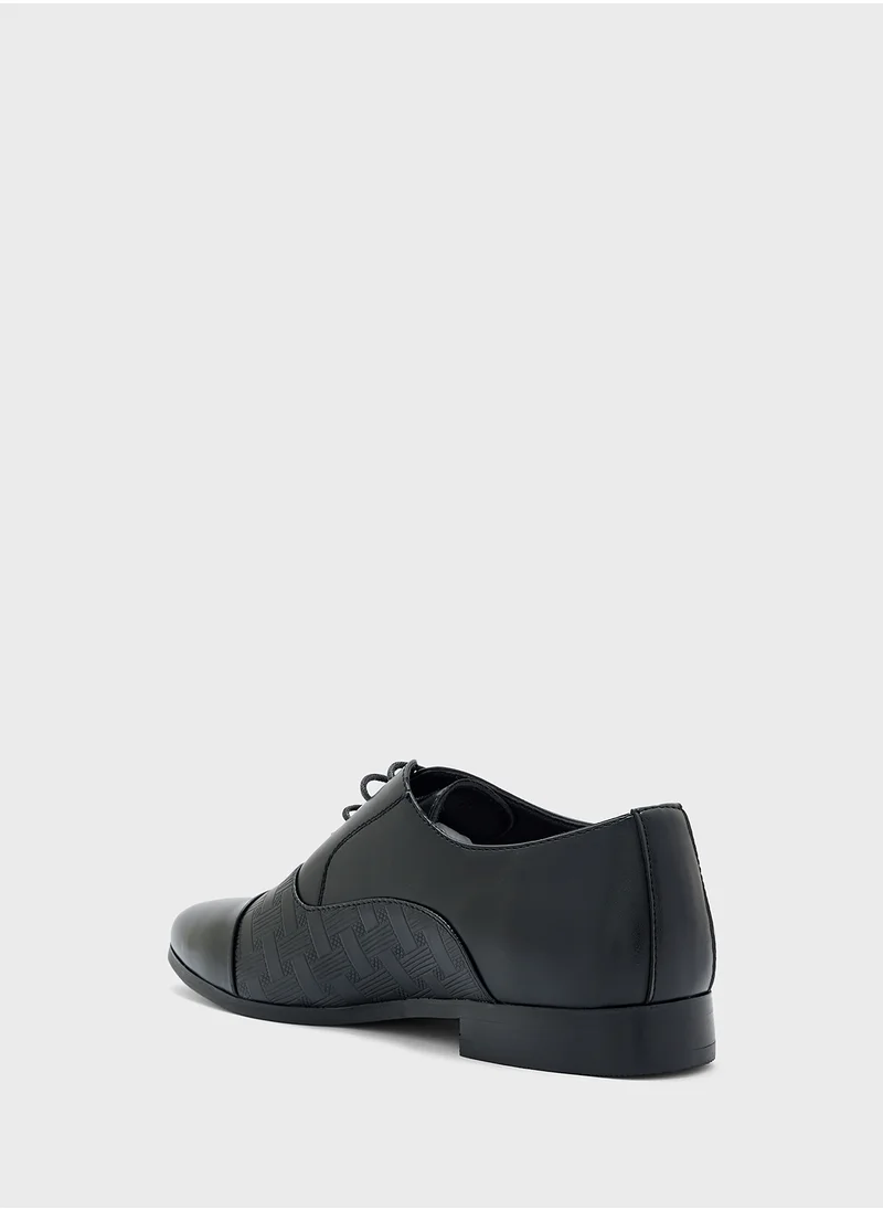 Robert Wood Textured Oxford Formal Lace Ups