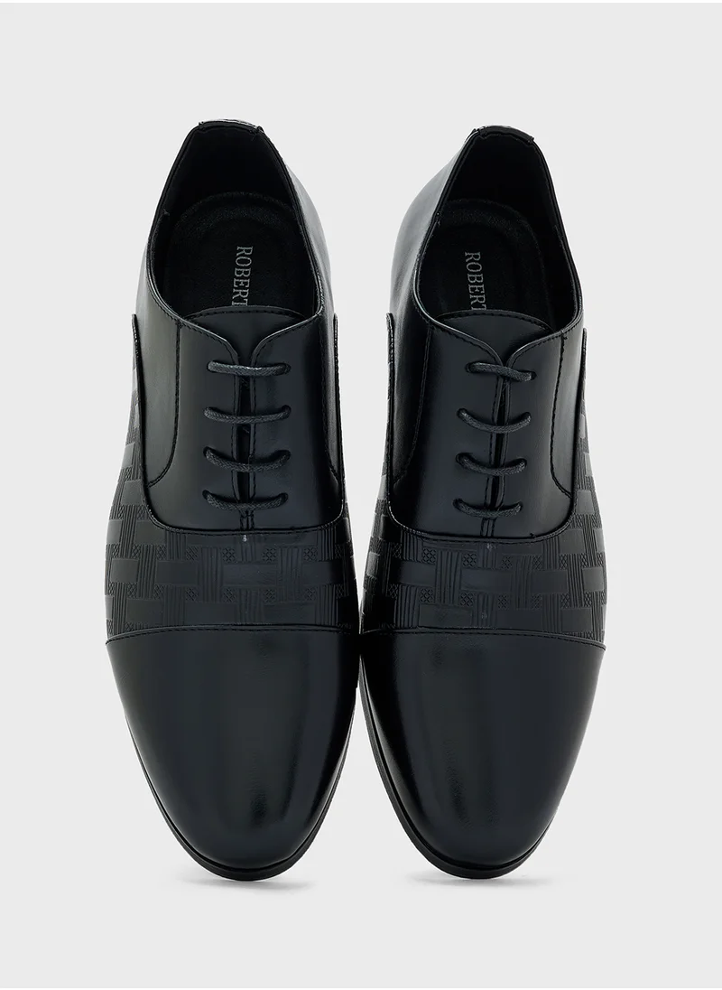 Robert Wood Textured Oxford Formal Lace Ups