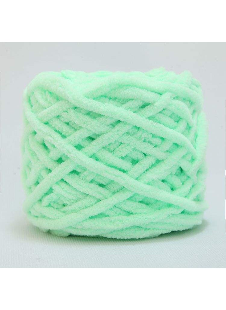 Generic - Ice Cream Striped Soft Thick Yarn Handmade Diy Knitted Scarf Yarn Ball Crochet Hook Slipper Self-knitted Ball 07 water Green - Image 1