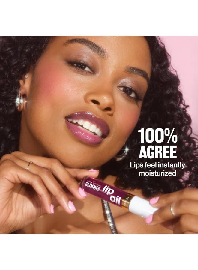 Revlon  Super Lustrous Glimmer Lip Oil Posh Peach for Women | Best Price UAE