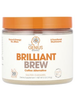 The Genius Brand The Genius Brand, Brilliant Brew, Coffee Alternative, Salted Caramel, 5 oz (141 g)  - Image 1