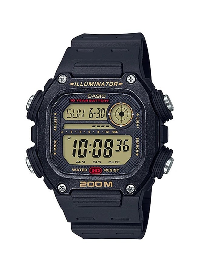 CASIO DW-291H-9AVDF Men's Resin Digital Wrist Watch, 50mm, Black - Image 1