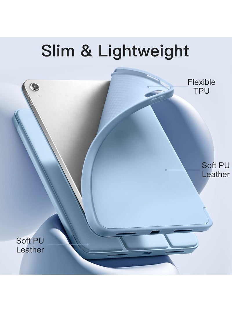 MIGOFAST Compatible with iPad 10th Generation Case 10.9 Inch 2022 with Pencil Holder, Slim Trifold Stand Protective Cover with Soft TPU Back for iPad Case 10th Generation, Auto Sleep Wake Sky B lue - Image 5