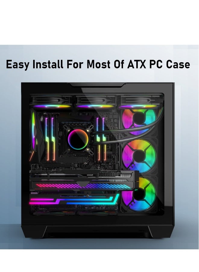 حامل GPU قابل للتعديل مع دعم ARGB، حامل GPU بعرض 5 فولت و3 دبابيس، منصة قابلة للتعديل لحامل البطاقة الرسومية، ارتفاع وطول قابل للتعديل، حامل GPU باللون الأسود - Image 2