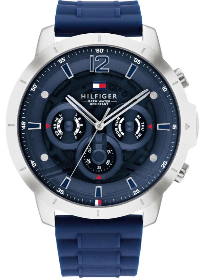 TOMMY HILFIGER Tommy Hilfiger Analogue Multifunction Quartz Watch for Men with blue Silicone Bracelet - 1710489 - Image 1