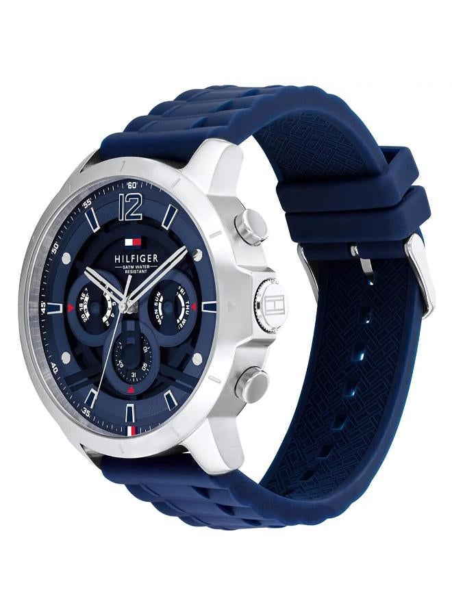 TOMMY HILFIGER Tommy Hilfiger Analogue Multifunction Quartz Watch for Men with blue Silicone Bracelet - 1710489 - Image 2