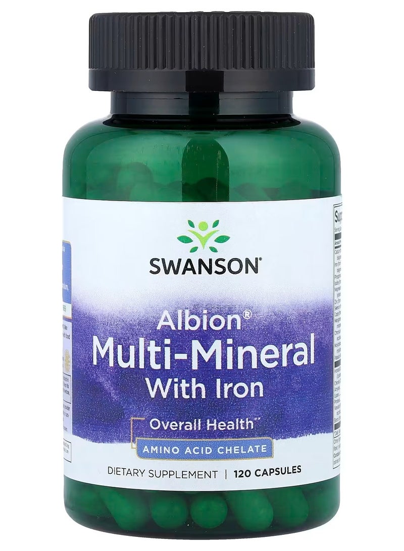 سوانسون، ألبيون® متعدد المعادن مع الحديد، 120 كبسولة
