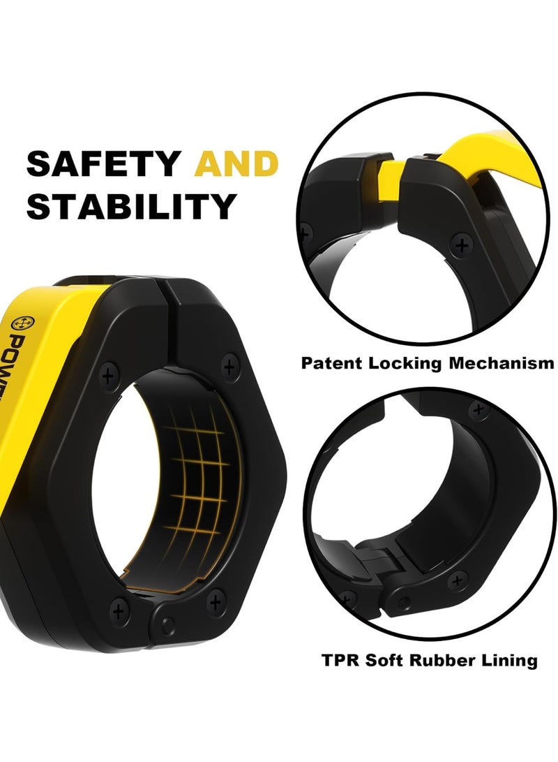 POWER GUIDANCE Barbell Collars Barbell Clips, Only for 2 inch Olympic Barbell Clamps, Non-Slip Weight Clamps Quick Release Barbell Collar for Workout Weightlifting, Gym Equipment Accessories - Image 5