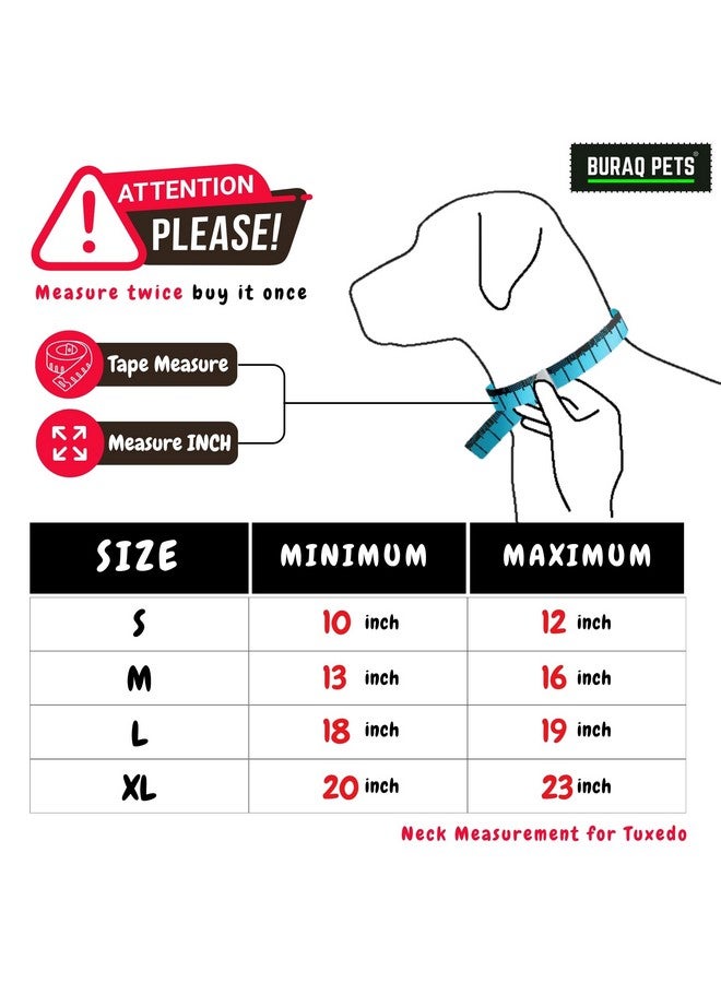 Buraq Dog Tuxedo, W Bandana Pattern Bow tie, Wedding Party Suit for Small Medium Large, Male and Female Dogs Golden Retriever Labrador Shitzu Pug (L, Red) - Image 3