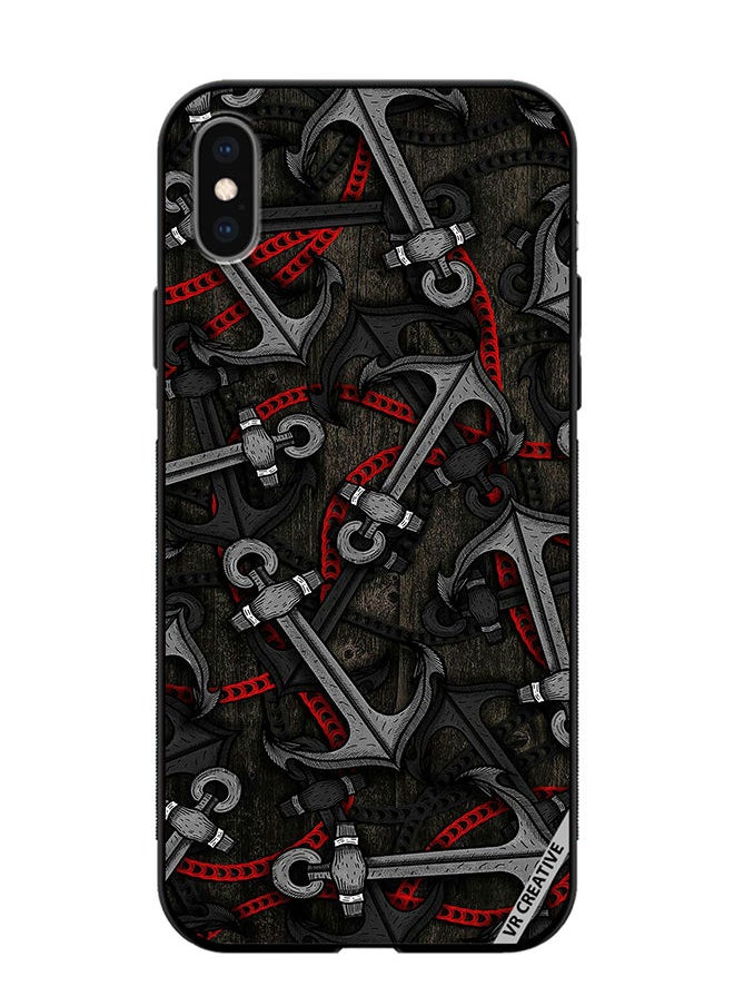 VR CREATIVE - Protective Case Cover For Apple iPhone XS Max Anchor Leggings Design Multicolour - Image 1