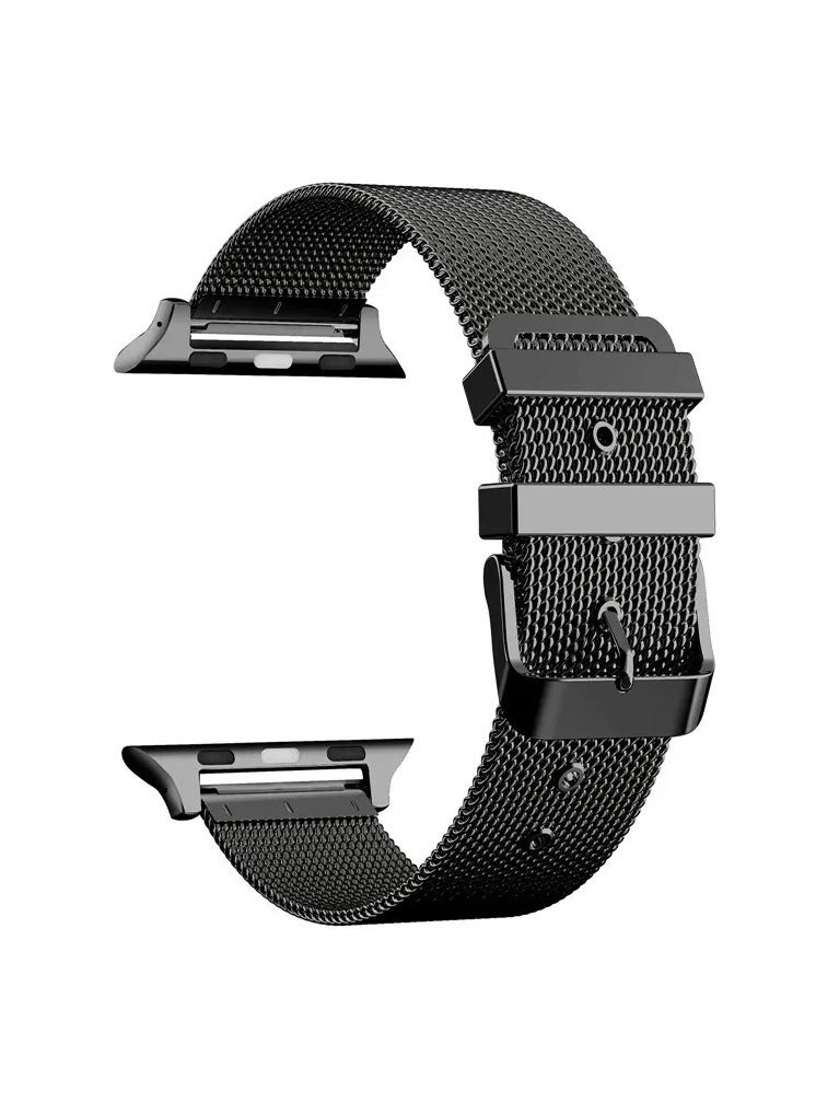 كوبلو حزام ساعة Coblue   BD-21معدن الفاخر - متوافق مع iWatch 42/44/45 مم - تصميم أنيق ومريح-اسود - Image 1