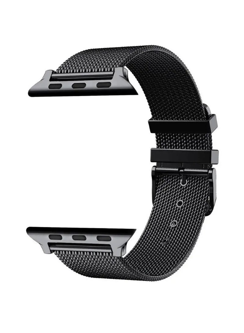 كوبلو حزام ساعة Coblue   BD-21معدن الفاخر - متوافق مع iWatch 42/44/45 مم - تصميم أنيق ومريح-اسود - Image 2