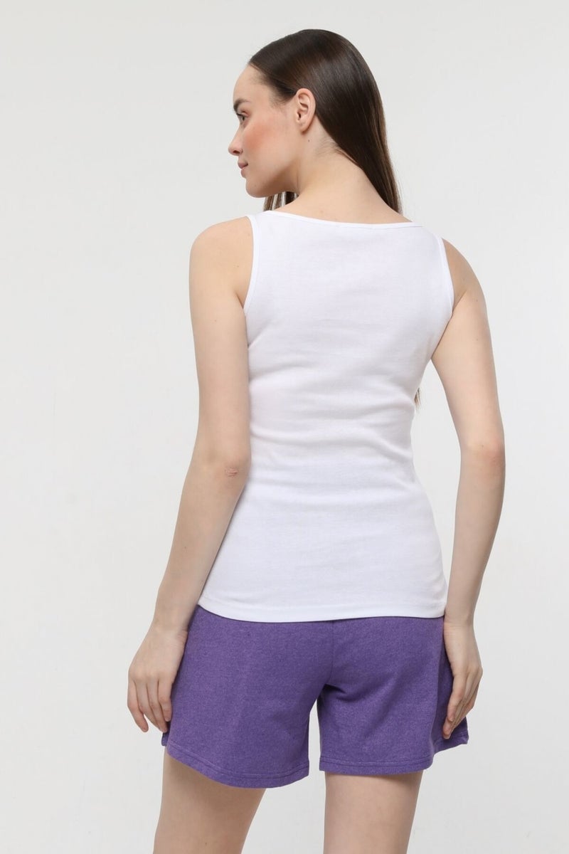Defy's Women's Wide Strap T-Shirt White - L  - Image 4
