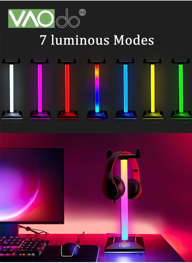 VAOdo - 2PCS Smart LED Light Bars, RGB Sound Control Light, Sync with Music,Video,Game , APP Remote Voice Control, Voice-Activated Pickup Rhythm Smart LED Ambient Light, RGBIC Gaming Lights With Scene Modes and Music Modes - Image 1