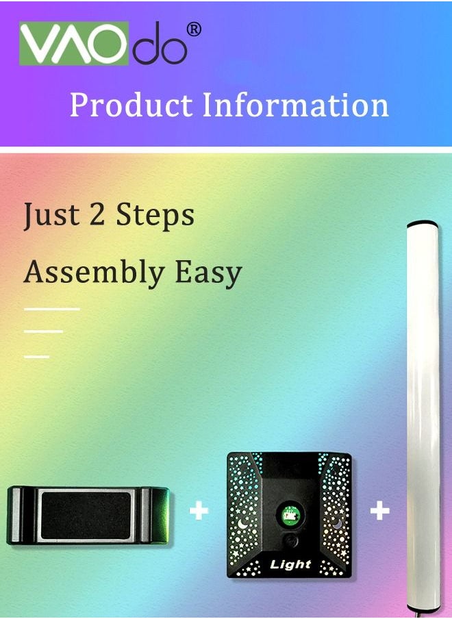 VAOdo - 2PCS Smart LED Light Bars, RGB Sound Control Light, Sync with Music,Video,Game , APP Remote Voice Control, Voice-Activated Pickup Rhythm Smart LED Ambient Light, RGBIC Gaming Lights With Scene Modes and Music Modes - Image 1