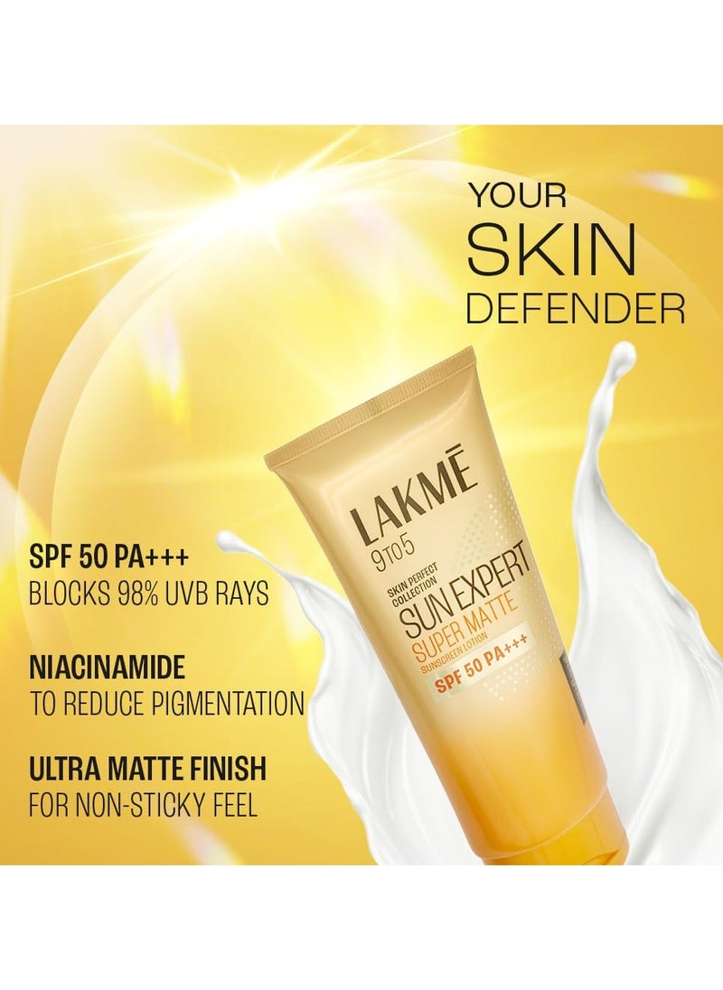 LAKME - Sun Expert Spf 50 Ultra Matte Lotion For All Skin Type 100 Ml Pack of 1 - Image 1