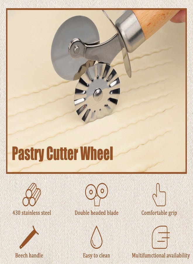 XINBADA Pastry Cutter Wheel - Exquisite Wooden Handle, Perfect for Pasta, Pizza, Ravioli, Cookie - Enhance Your Culinary Artistry - Image 4