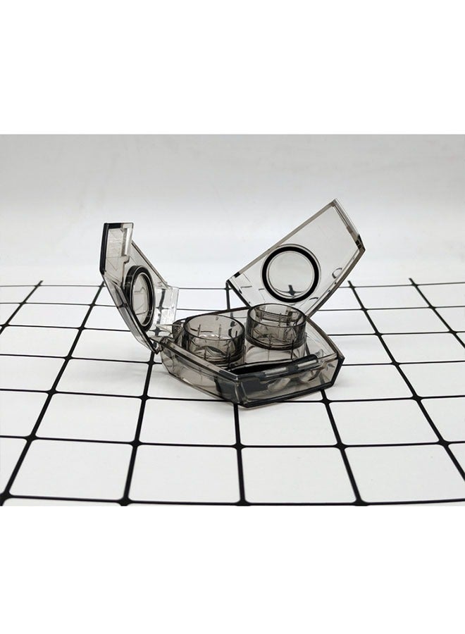 Contact Lens Case, Cosmetic Contact Lenses Companion Box, Outdoor Mini Contact Lens Soak Storage Case with Mirror, Tweezer and Suction Sticks, Silicone Sealing Lid - Image 3