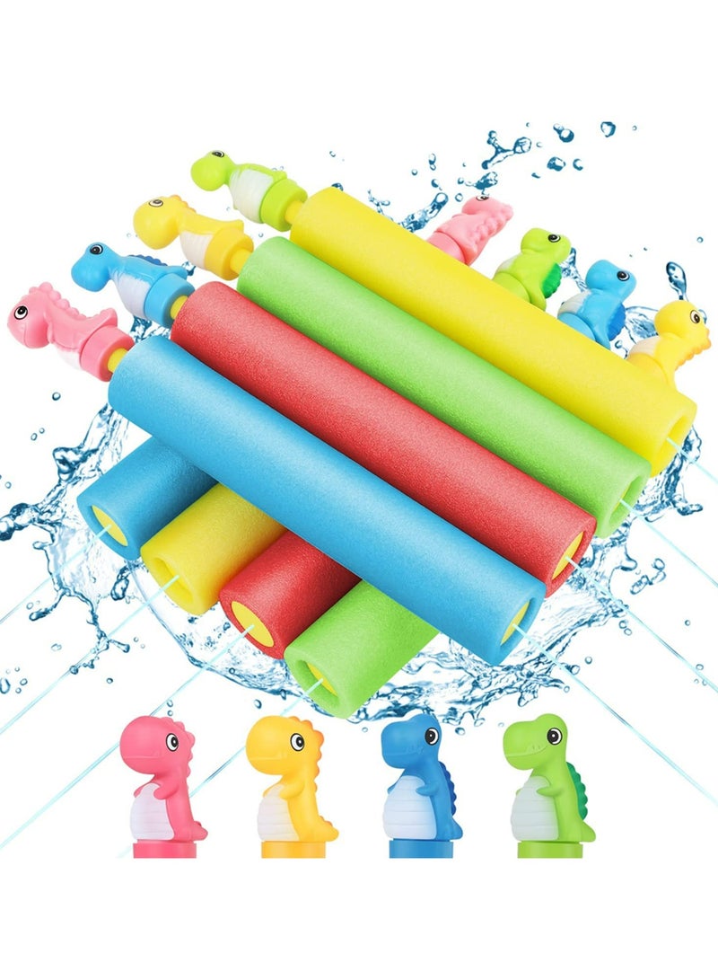CMGTYYD CMGTYYD Water Squirt Gun for Kids, 8 Pack Dinosaur Foam Water Blaster, 35 ft Range Pool Water Squirter Soaker, Toddler Water Gun Shooter for Summer Outdoor Pool Backyard Beach Party  - Image 1