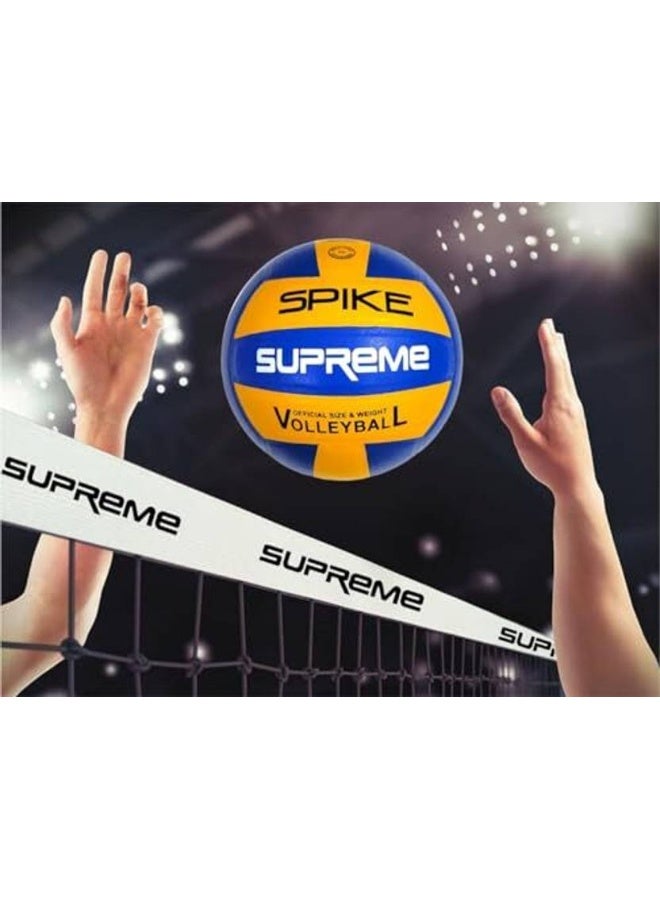 SUPREME Supreme Volleyball Combo (1 Volleyball Net Nylon 4 Side Tape,1 Volleyball Molded 18 P. ) Volleyball Kit - Image 2